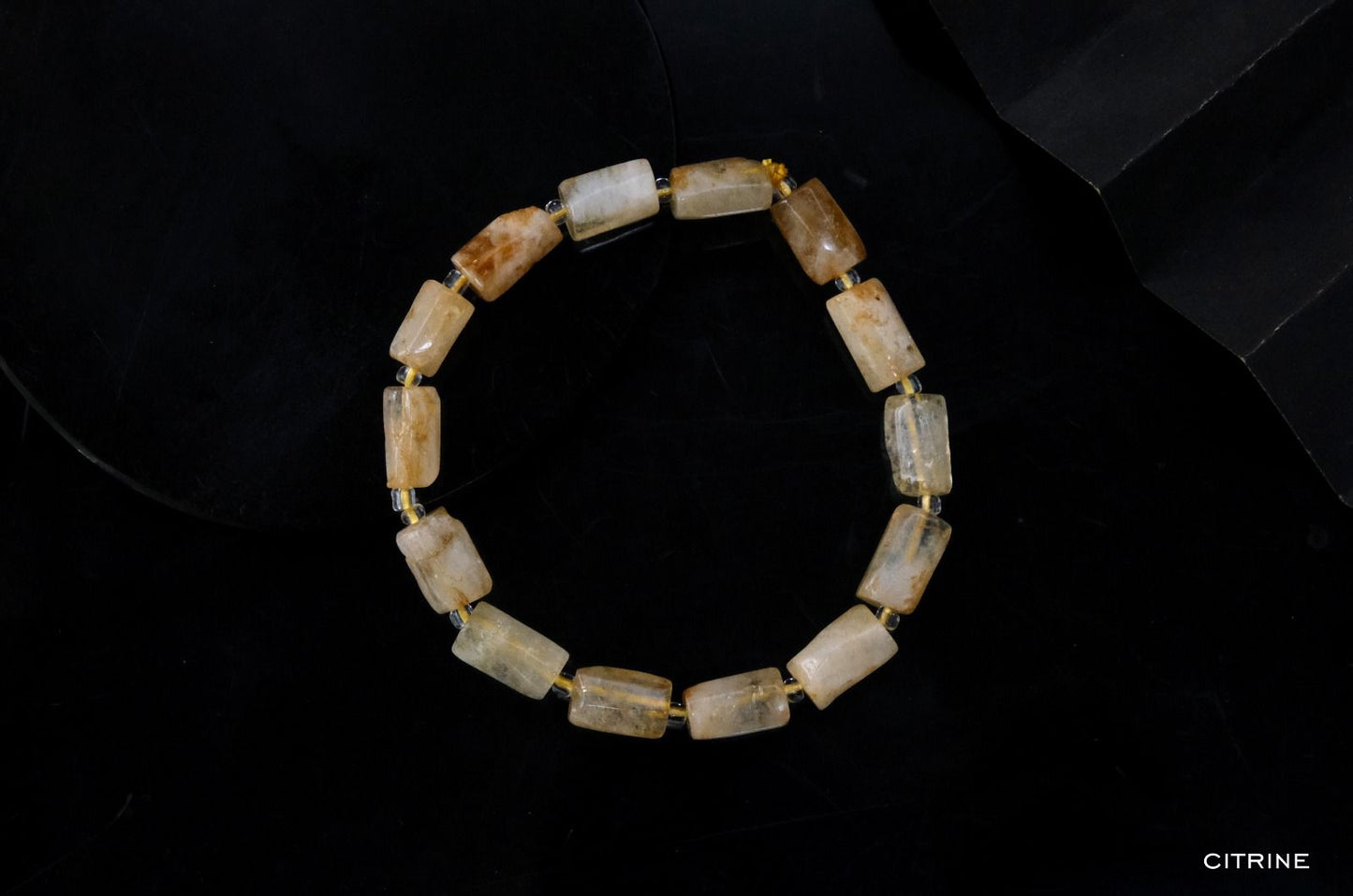*PREMIUM CITRINE PIPE SHAPED BEADS BRACELET*