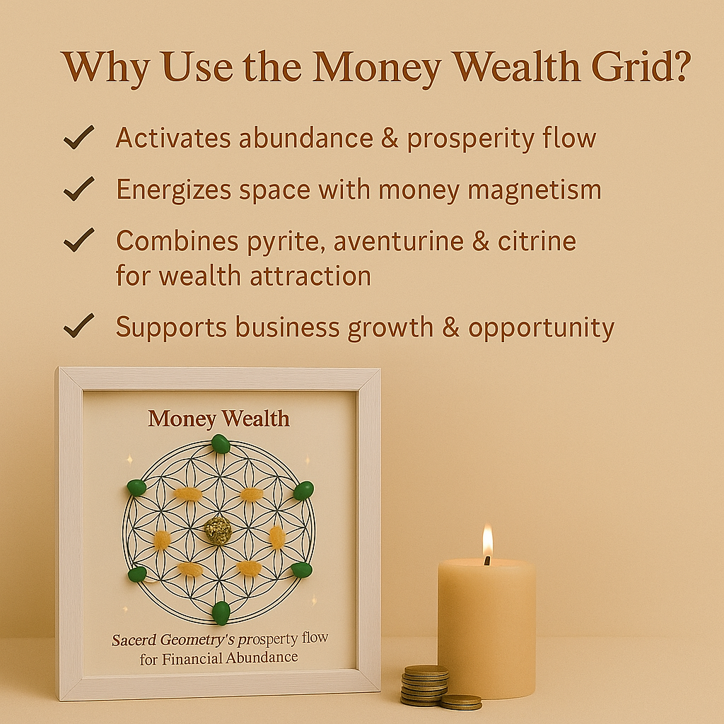 Money and Wealth Crystal Grid