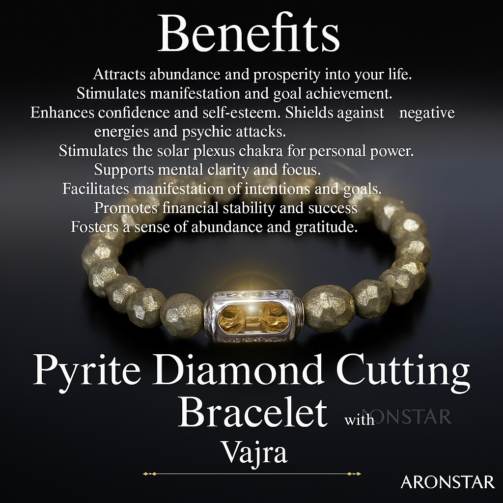 Diamond cut pyrite with Vajra