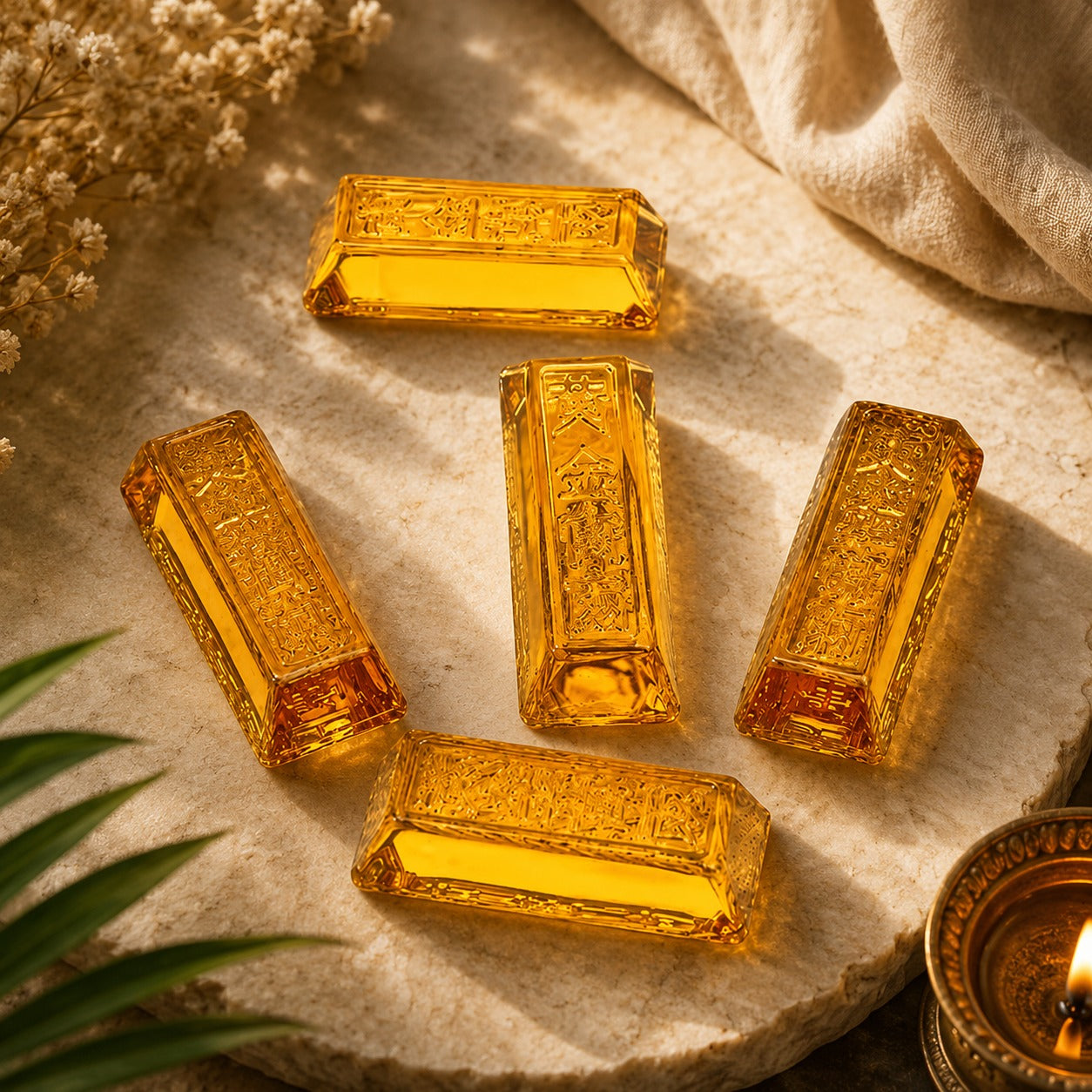 Golden Crystal Wealth Bars