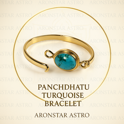 Panchdhatu Turquoise Bracelet - Luxury Spiritual Jewellery