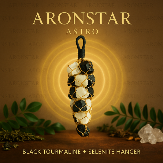 Black Tourmaline + Selenite Hanger