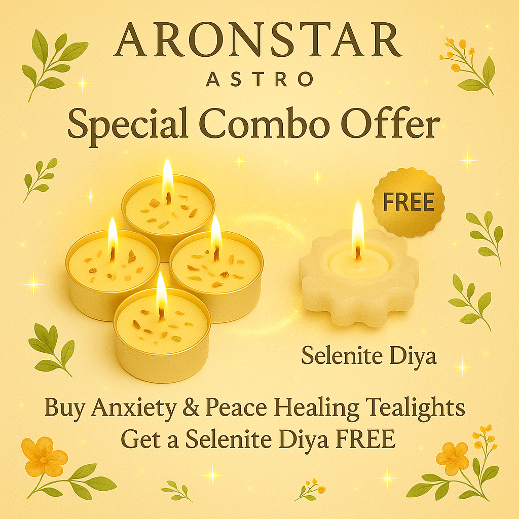 Combo Anxiety Tealight and Selenite Diya