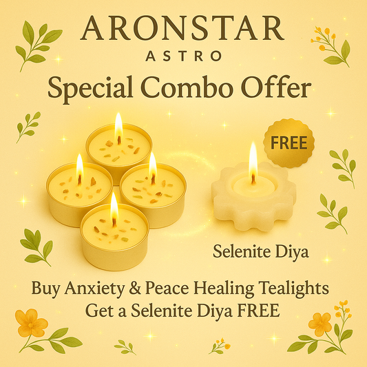 Combo Anxiety Tealight and Selenite Diya