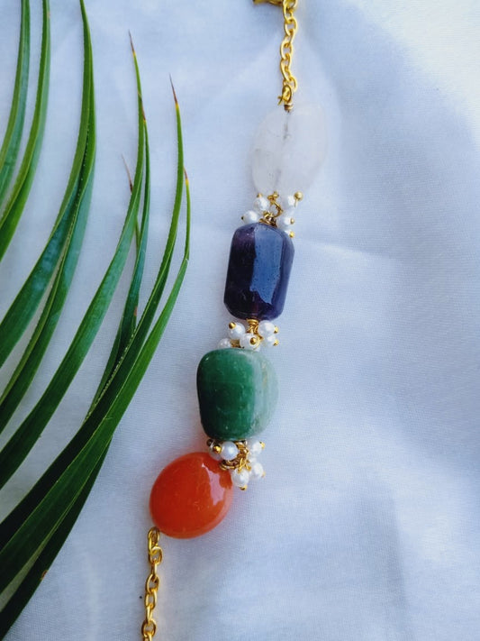 Colourful Tumbles Bracelet in chain