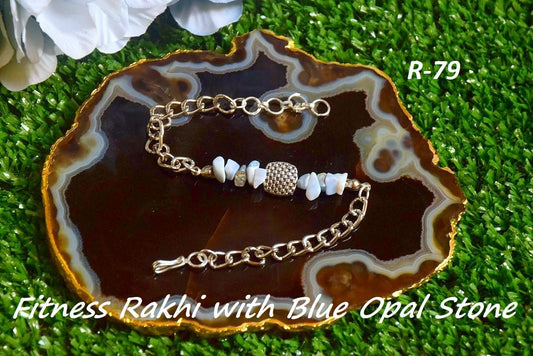 Fitness Rakhi With Blue Opal Stone