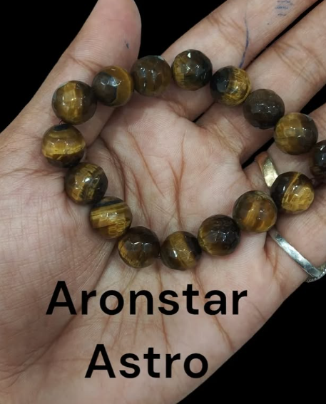 super quality tiger eye diamod cut 10 mm bracelets