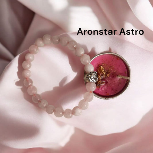 Elegant 8mm Diamond Cut Rose Quartz Bracelet