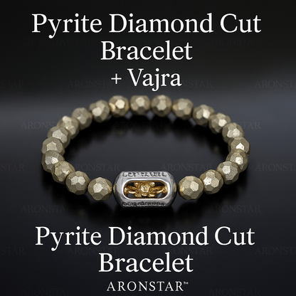 Diamond cut pyrite with Vajra