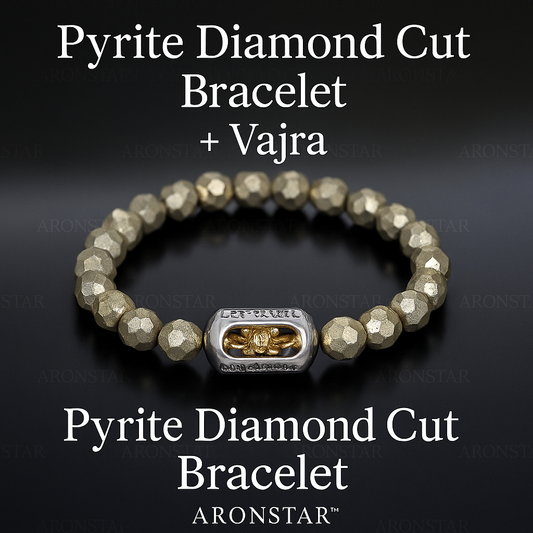 Diamond cut pyrite with Vajra