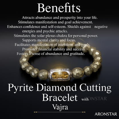 Diamond cut pyrite with Vajra