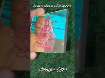 Selenite Plate On Gold Fiber Plate