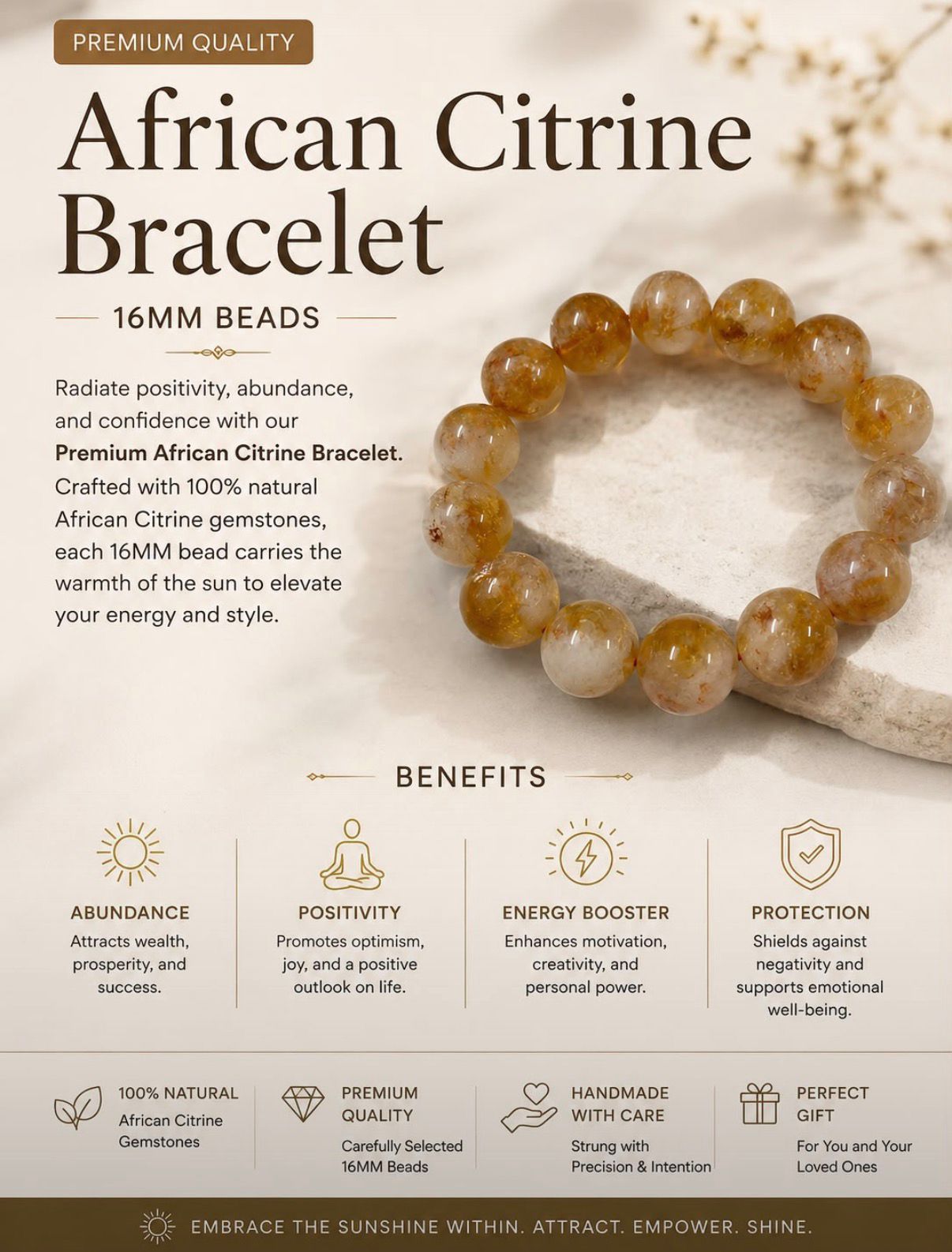African Citrine Bracelet