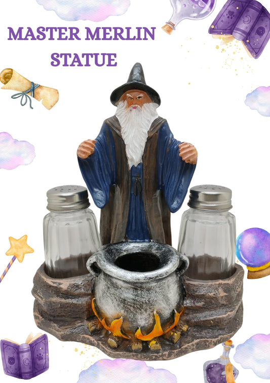 Master Marlin Statue with cauldron